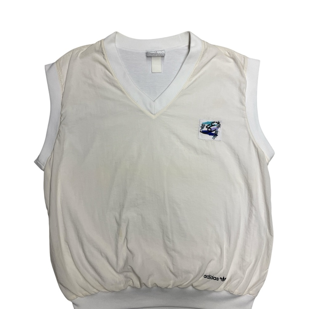 ADIDAS VINTAGE Men's 80s Stefan Edburg Tennis Vest Windbreaker V-Neck Size‎ L?